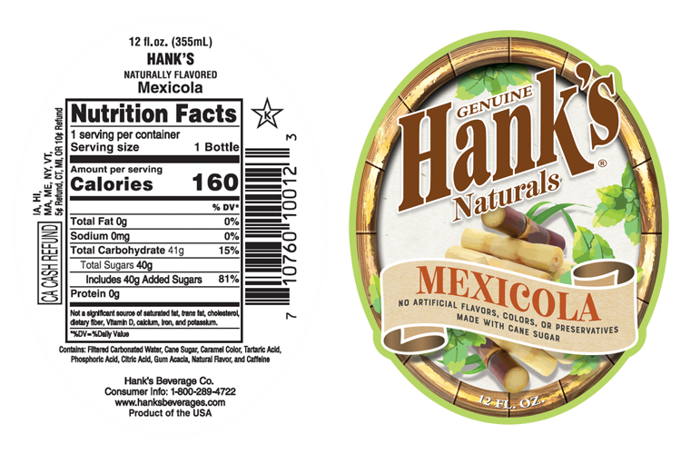 New! Hank's Naturals Mexicola