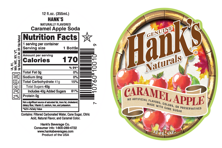 New! Hank's Naturals Caramel Apple