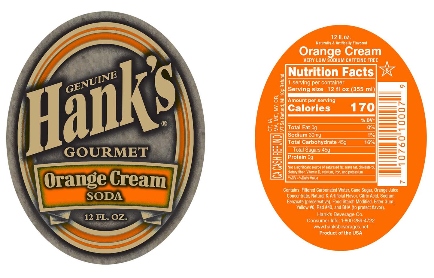 Hank's Premium Orange Cream